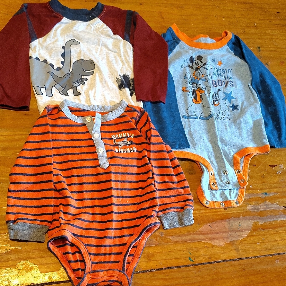 Kids One Piece Set - Dinosaur, Mickey Mouse, and Striped Designs